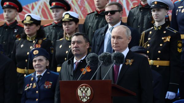 Russian President Vladimir Putin delivers a speech on Moscow Red Square. May 9, 2023 - Sputnik International