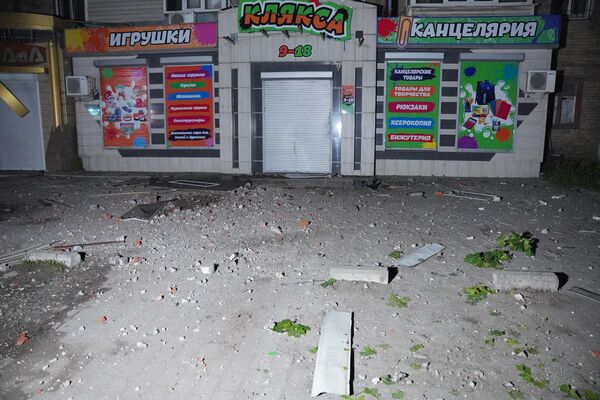 Consequence of shelling of Gorlovka by Ukrainian forces - Sputnik International