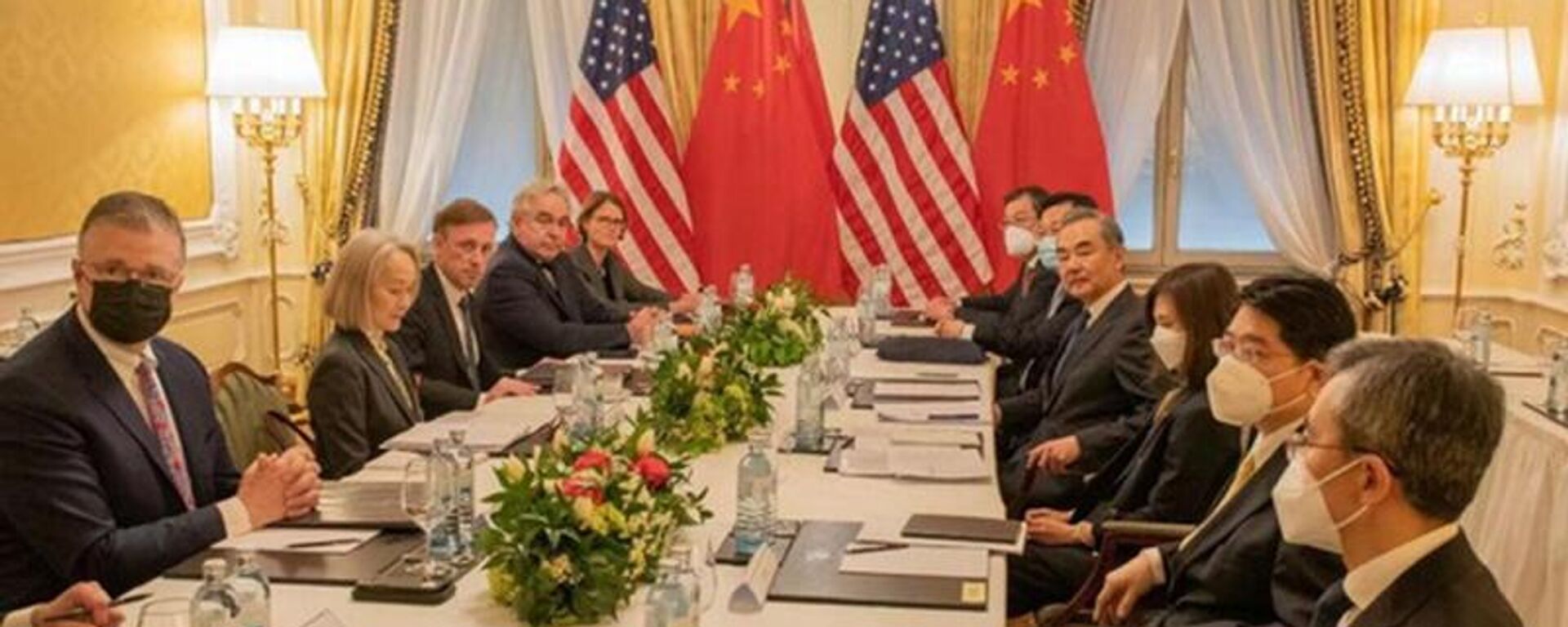 Photo of a meeting between US national security adviser Jake Sullivan and Chinese foreign policy chief Wang Yi in Vienna, Austria, on May 10 and 11, 2023. - Sputnik International, 1920, 12.05.2023
