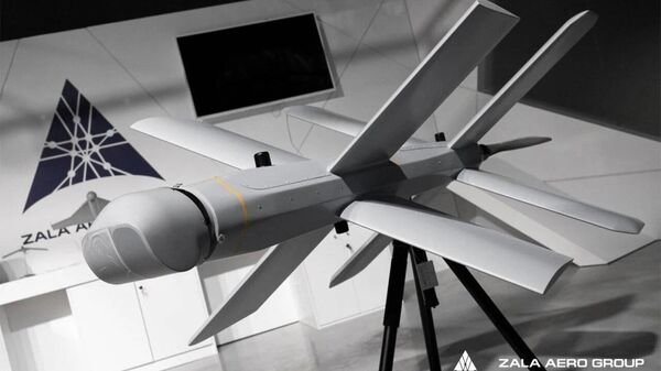 ZALA Lancet-3 drone at an expo. - Sputnik International