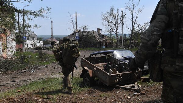 Combat work of Russian assault teams in Artemovsk - Sputnik International