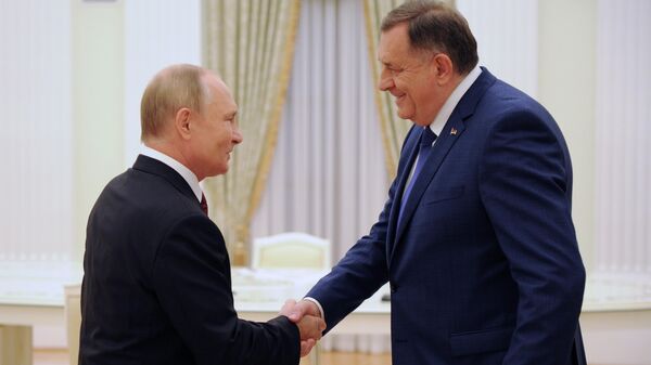 Russian President Vladimir Putin and President of the Republika Srpska Milorad Dodik - Sputnik International