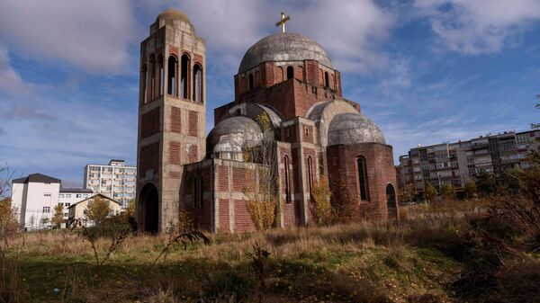 The unfinished Orthodox church of Pristina is pictured on November 10, 2021. - Sputnik International