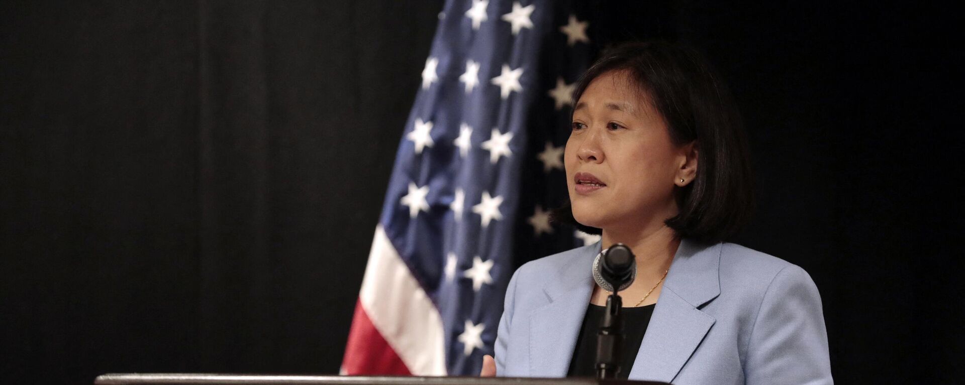 US Trade Representative Katherine Tai speaks at the closing news conference of the Indo-Pacific Economic Framework Ministerial meeting  in Detroit, Michigan, on May 27, 2023 - Sputnik International, 1920, 03.06.2023