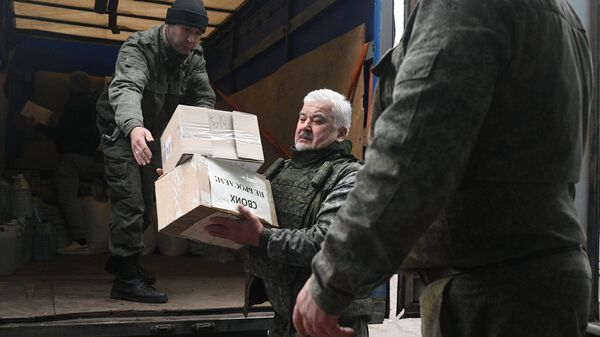 Humanitarian aid arrived in Donbass - Sputnik International