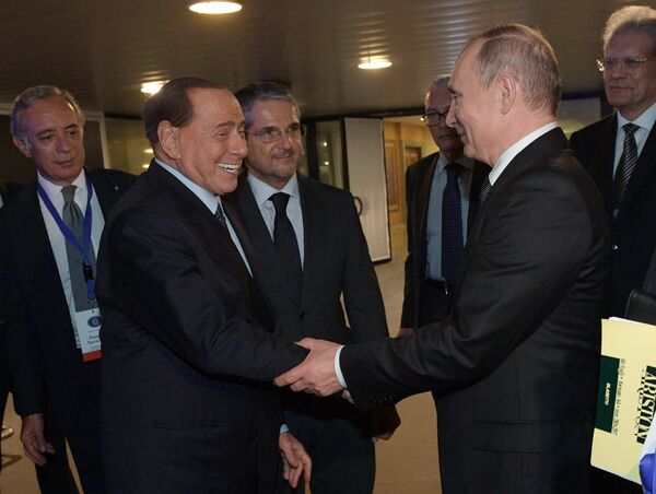 Silvio Berlusconi was Italy&#x27;s prime minister for 3,340 days in total and presided over the country&#x27;s two &quot;long-lived&quot; cabinets.Above: Silvio Berlusconi and Russian President Vladimir Putin, 2019. - Sputnik International