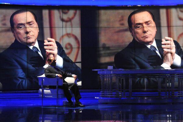 In 1974, Berlusconi established cable broadcaster Telemilano, the future core of his media empire.Above: Silvio Berlusconi attends the RAI 1 television program &quot;Porta a Porta&quot; on April 24, 2014, in Rome. - Sputnik International