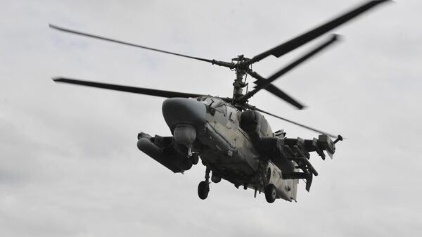 Ka-52 attack helicopter operating in Donbass. June 2023. - Sputnik International