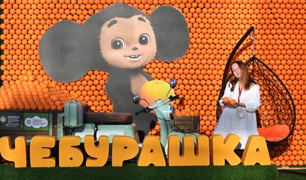 Even the classic and iconic Russian cartoon character, Cheburashka, has been given a stand at SPIEF-2023. - Sputnik International