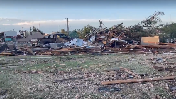 Screenshot of a video showing the devastation from the rampage of the storm. - Sputnik International