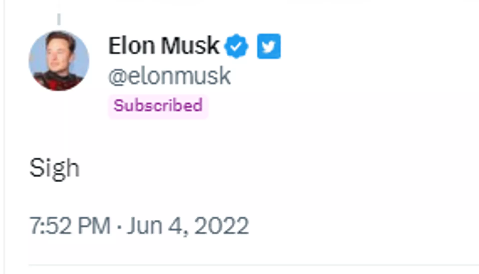 Screenshot of Twitter post by Elon Musk. - Sputnik International, 1920, 16.06.2023