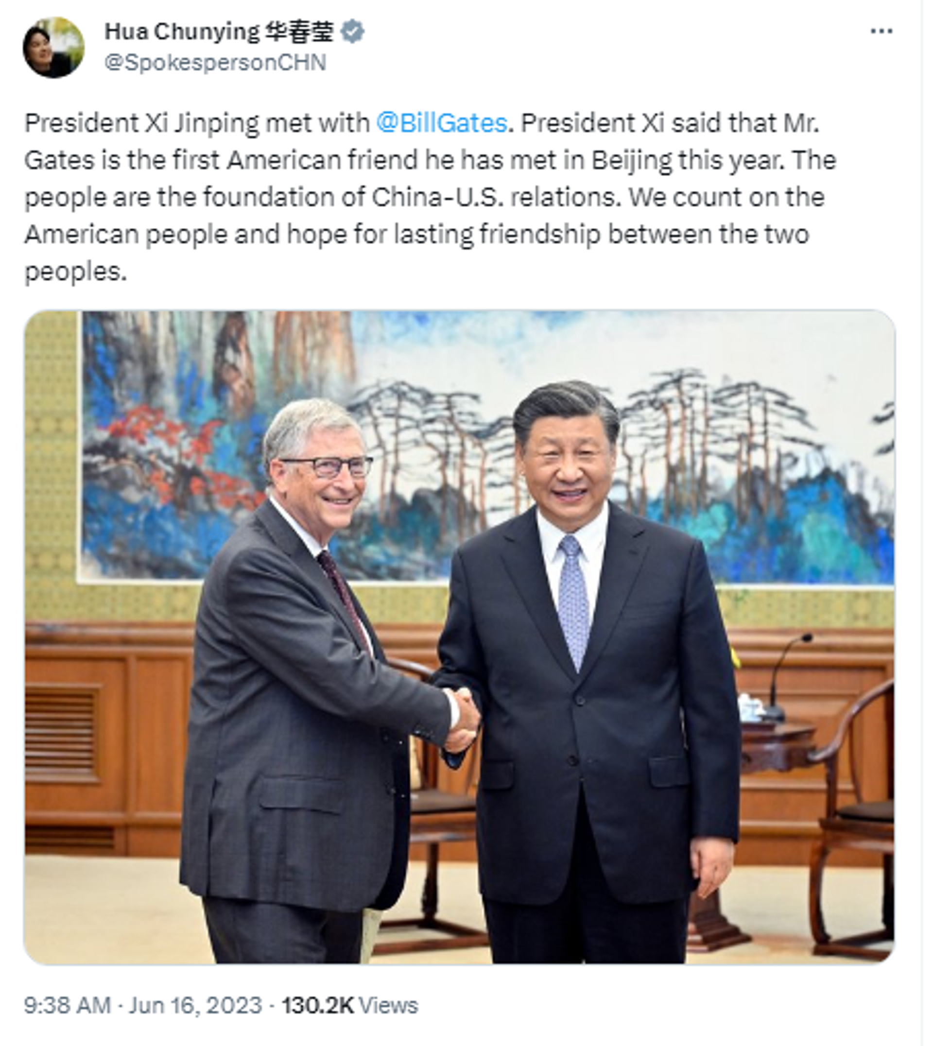 Screenshot of Twitter post by Hua Chunying, China's Foreign Ministry Spokesperson. - Sputnik International, 1920, 16.06.2023