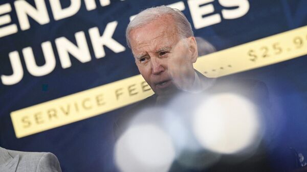 US President Joe Biden speaks about protecting consumers from junk fees, in the East Room of the White House in Washington, DC, on June 15, 2023. During the event, he was asked a difficult question about Ukraine. - Sputnik International