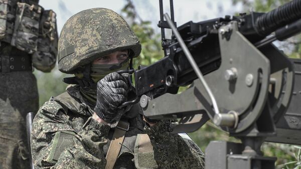 A Russian serviceman seen in the Moscow special military operation zone in Ukraine. File photo - Sputnik International