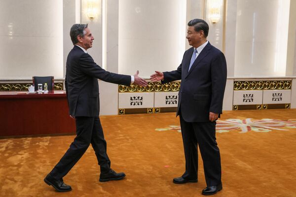 President Xi Jinping hosted Antony Blinken for talks in Beijing on June 19, capping two days of high-level talks by the US Secretary of State with Chinese officials. - Sputnik International