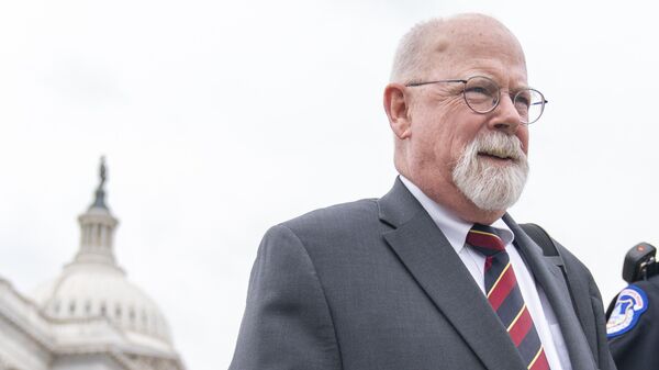 Special Counsel John Durham leaves a closed hearing of the Permanent Select Committee on Intelligence, Tuesday, June 20, 2023, on Capitol Hill in Washington.  - Sputnik International