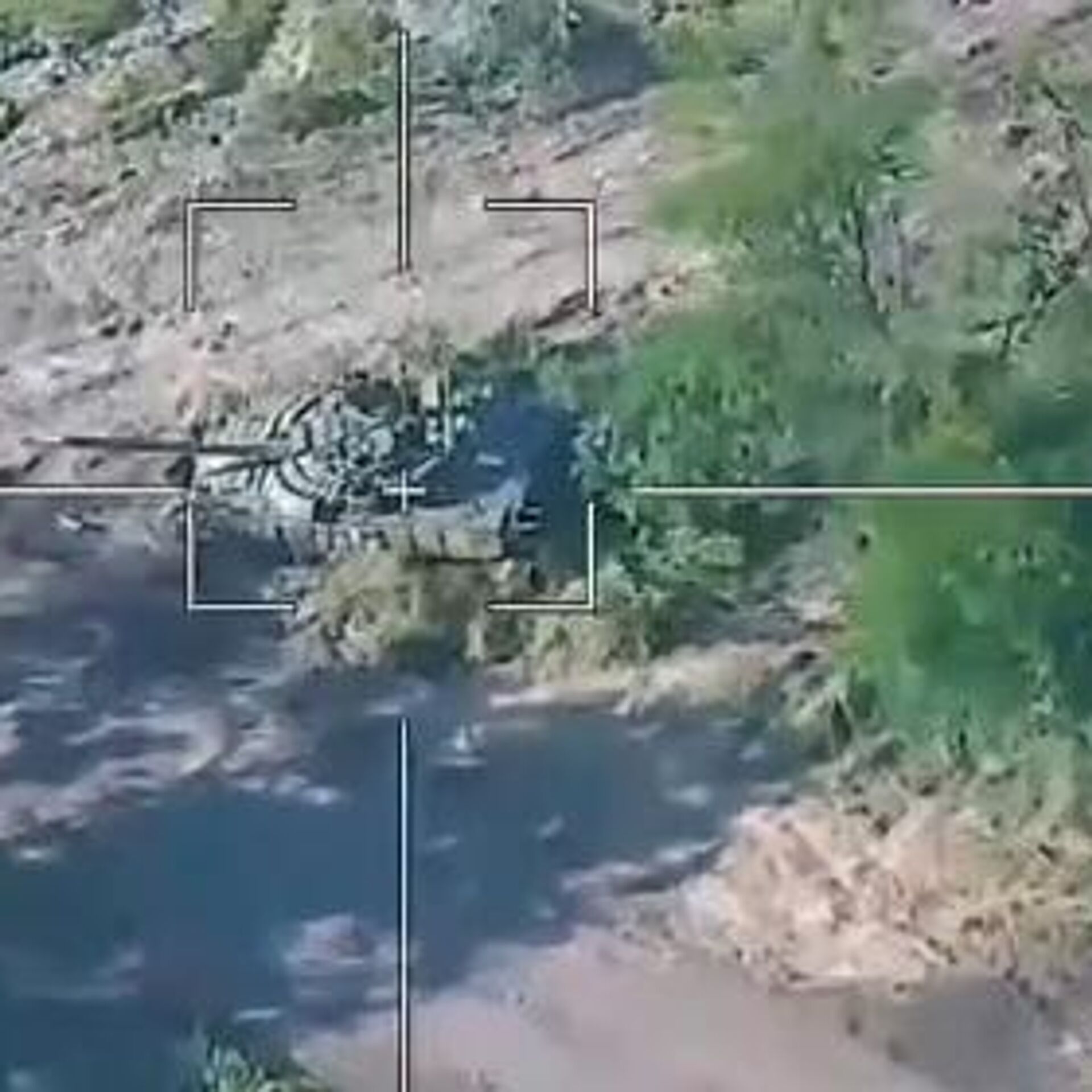Watch Russian Lancet Drone Home in on, Destroy Ukrainian Tank