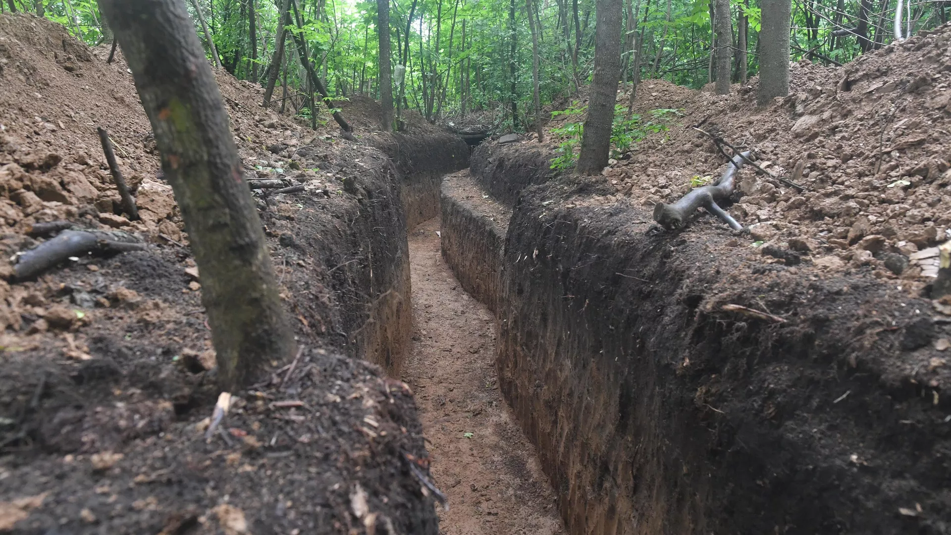 Trenches dug for positiosn of the 1st Tank Army in the special operation zone in Lugansk. - Sputnik International, 1920, 24.06.2023