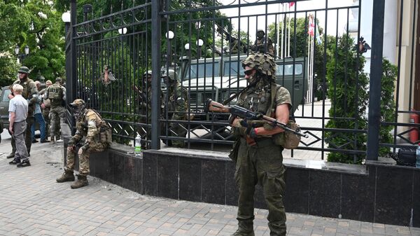 Situation in Rostov-on-Don Saturday amid PMC Wagner's attempted rebellion against the Russian Defense Ministry. - Sputnik International