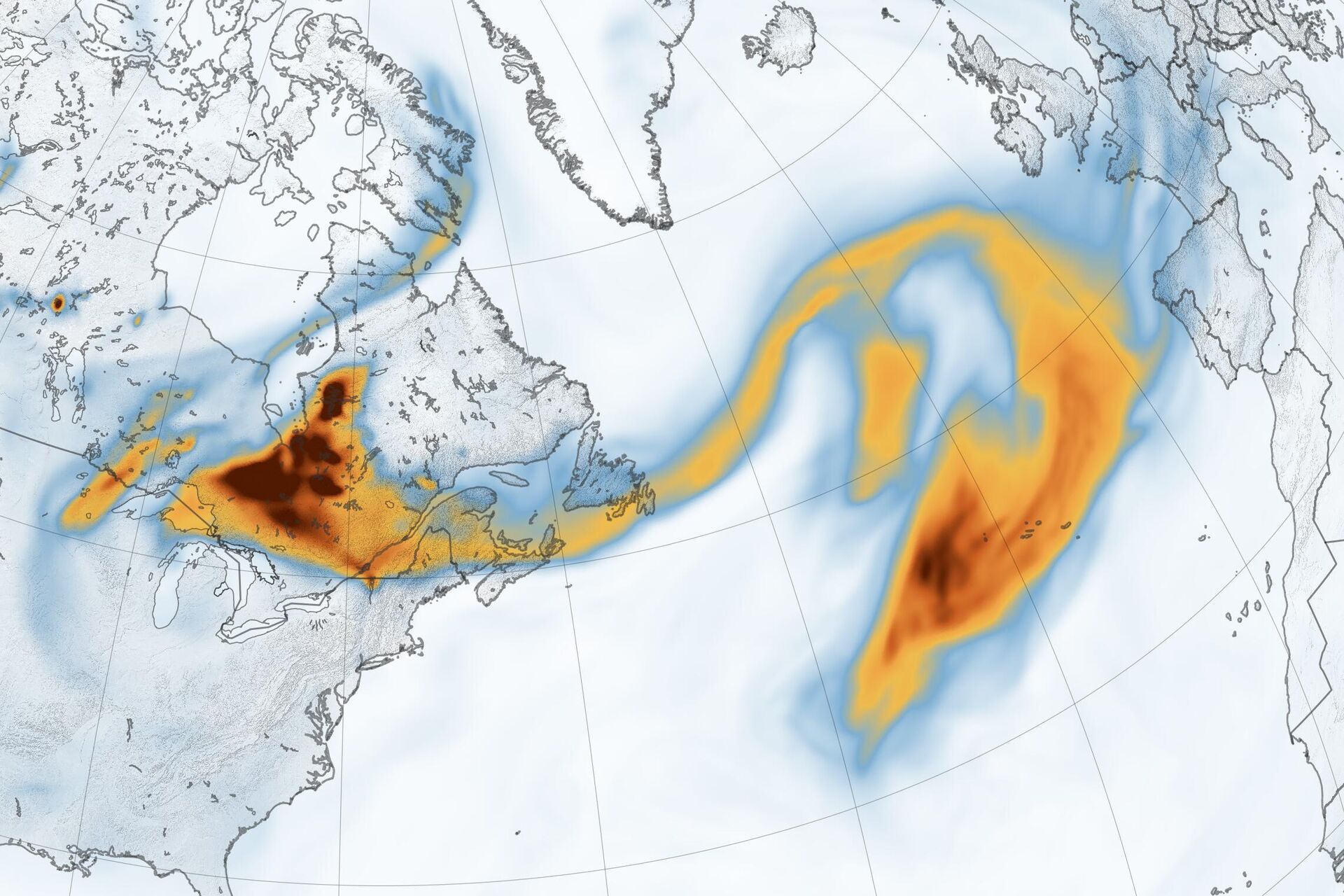 Smoke from Canadian Wildfires Reach Europe, June 26, 2023, thermal - Sputnik International, 1920, 27.06.2023
