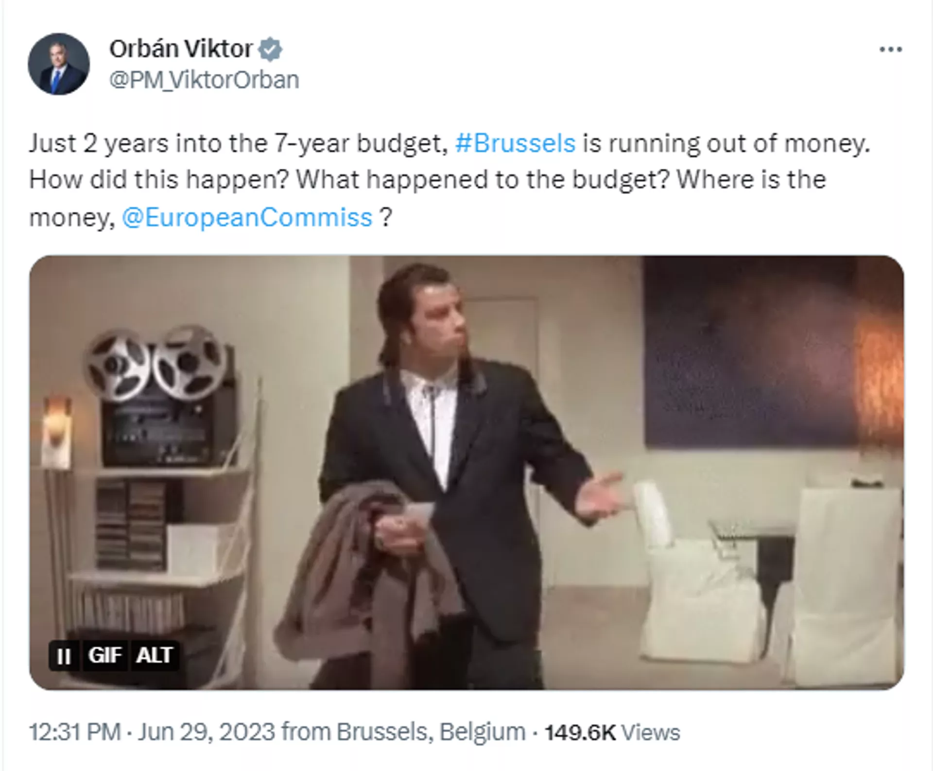 Captura de pantalla de la publicación en Twitter del primer ministro húngaro, Viktor Orban. - Sputnik Internacional, 1920, 29.06.2023