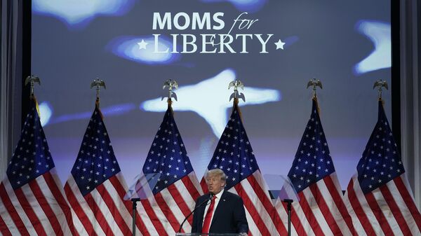 Former President Donald Trump speaks at the Moms for Liberty meeting in Philadelphia, Friday, June 30, 2023.  - Sputnik International