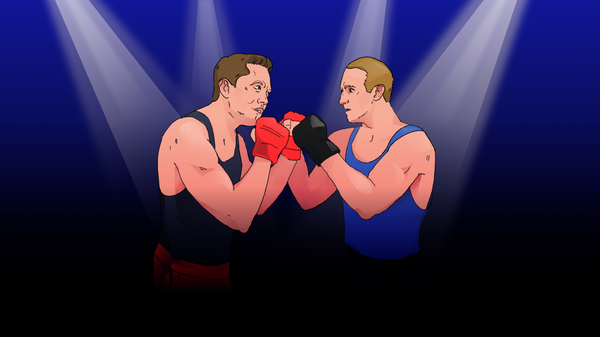 Elon Musk vs Mark Zuckerberg Cage Fight infographics. - Sputnik International