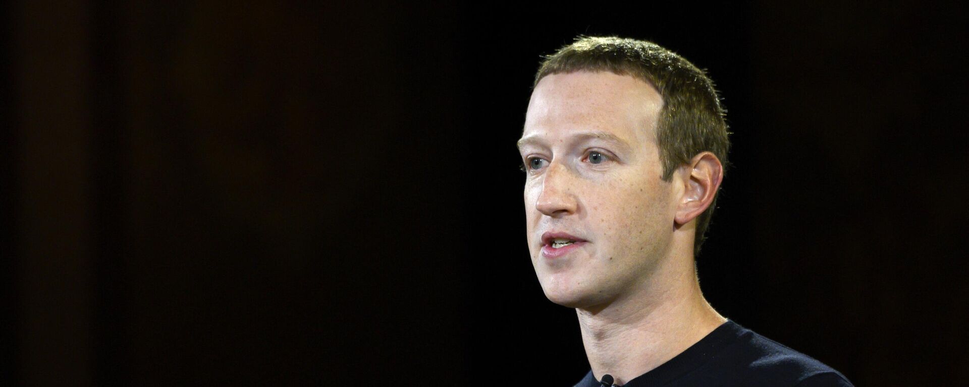 Facebook founder Mark Zuckerberg speaks at Georgetown University in a 'Conversation on Free Expression in Washington, DC on October 17, 2019. (Photo by ANDREW CABALLERO-REYNOLDS / AFP) - Sputnik International, 1920, 06.07.2023