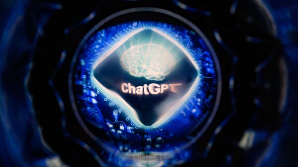 Screen displaying the logo of ChatGPT, the artificial intelligence software application developed by OpenAI. - Sputnik International