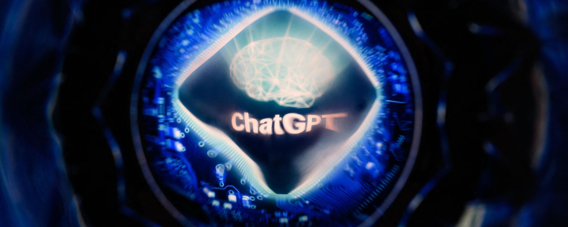 Screen displaying the logo of ChatGPT, the artificial intelligence software application developed by OpenAI. - Sputnik International, 1920, 11.07.2023