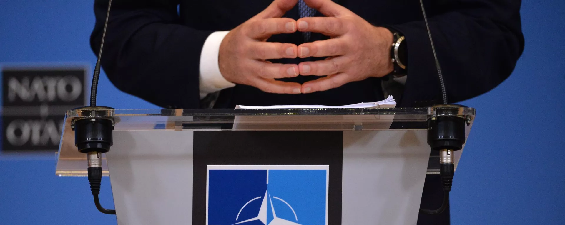 NATO Secretary General Jens Stoltenberg answers questions from journalists after a meeting of the NATO-Russia Council in Brussels. - Sputnik International, 1920, 20.09.2024