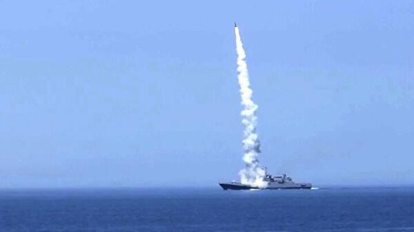 Sea-based long-range missile strike during the special military operation in Ukraine - Sputnik International