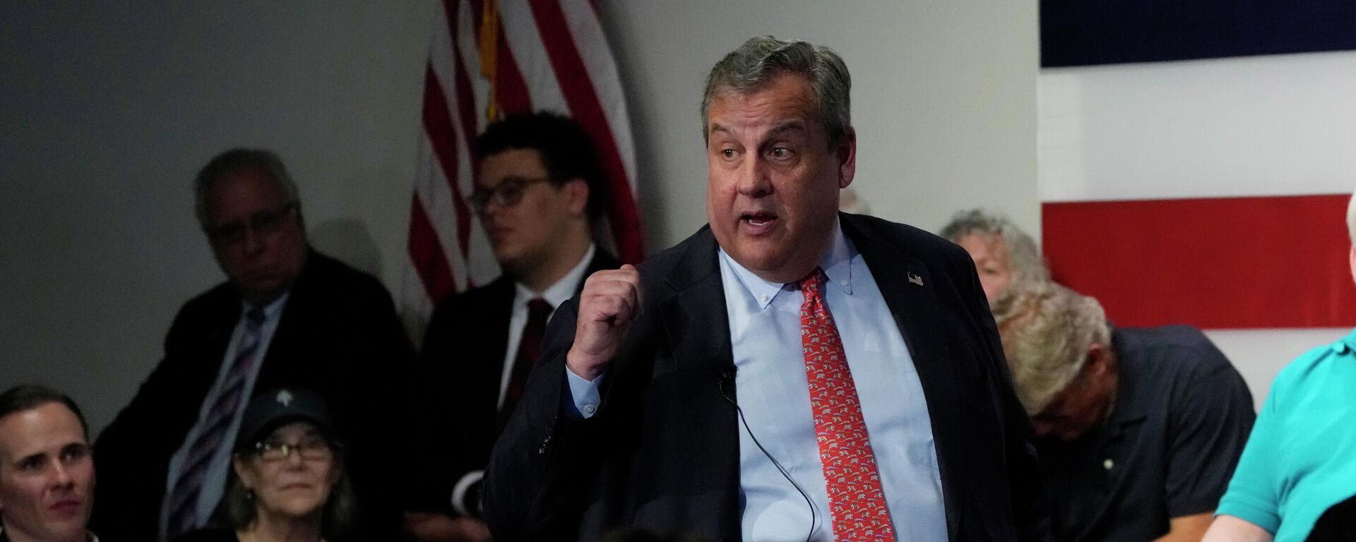 Republican Presidential candidate, former New Jersey Gov. Chris Christie during a gathering, Tuesday, June 6, 2023, in Manchester, N.H.  - Sputnik International, 1920, 14.07.2023