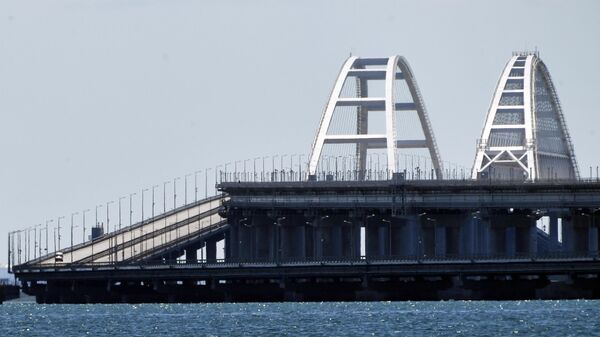 Crimean Bridge after Ukrainian terror attack - Sputnik International