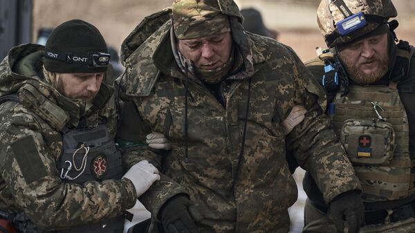  A wounded Ukrainian soldier. File photo - Sputnik International