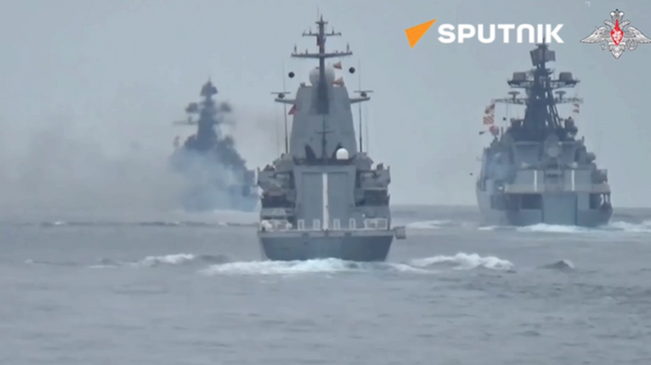 During the joint Russian-Chinese naval exercise North / Interaction - 2023, the sailors of the two countries destroyed a floating sea mine and repelled the attack of a small target - Sputnik International