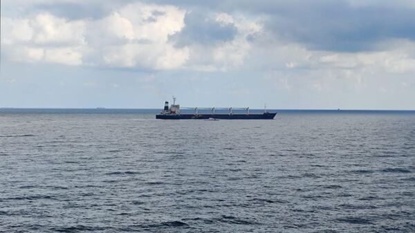 A vessel carrying corn from Ukraine, is seen in the Black Sea - Sputnik International