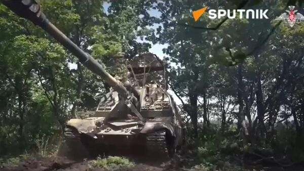Msta-S Howitzer in Combat Action in Special Op Zone - Sputnik International