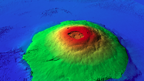 A Twitter screenshot of Olympus Mons being depicted as a volcanic island - Sputnik International