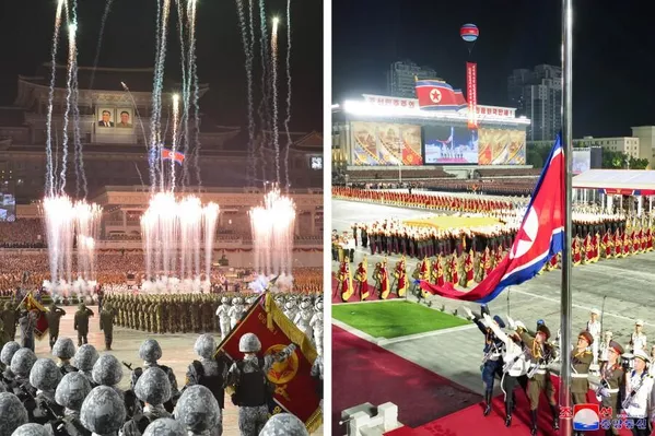 A view of the Pyongyang military parade. - Sputnik International