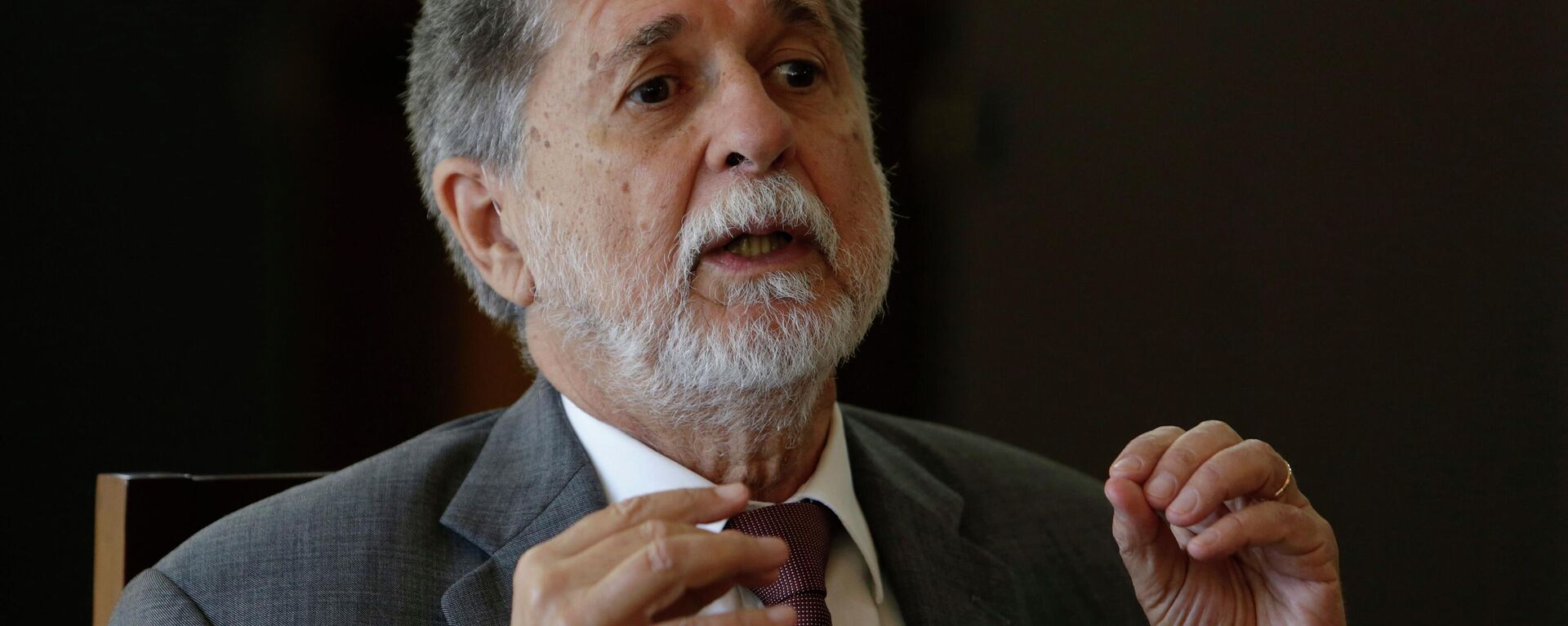 Brazil's Defense Minister Celso Amorim speaks during an interview with international journalists at the Ministry of Defense, in Brasilia, Brazil, Tuesday, March 11, 2014. Amorim said Tuesday that Brazil is ready to counter any cyber attacks that may occur during the 2014 World Cup scheduled to begin June 12. - Sputnik International, 1920, 05.08.2023