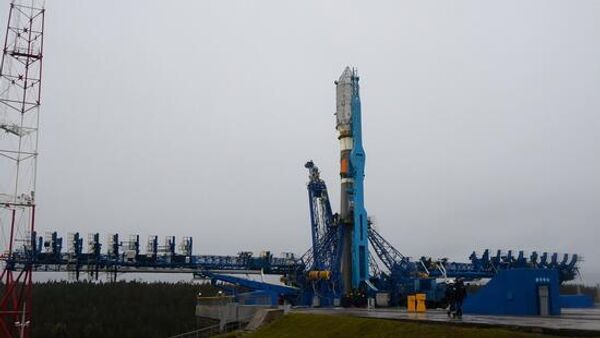 Soyuz-2.1b carrier rocket with a military satellite about to be launched from Plesetsk cosmodrome. October 30, 2022. - Sputnik International