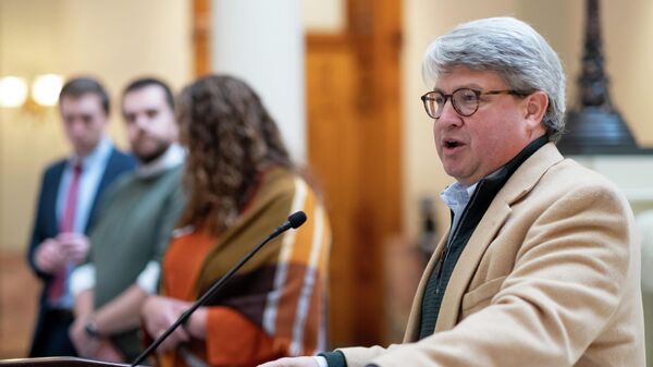 Gabriel Sterling, chief operating officer for the Georgia Secretary of State, answers journalists' questions during the kick-off of the state-wide risk limiting audit of the 2022 general election Wednesday, Nov. 16, 2022, at the Georgia Capitol in Atlanta. - Sputnik International