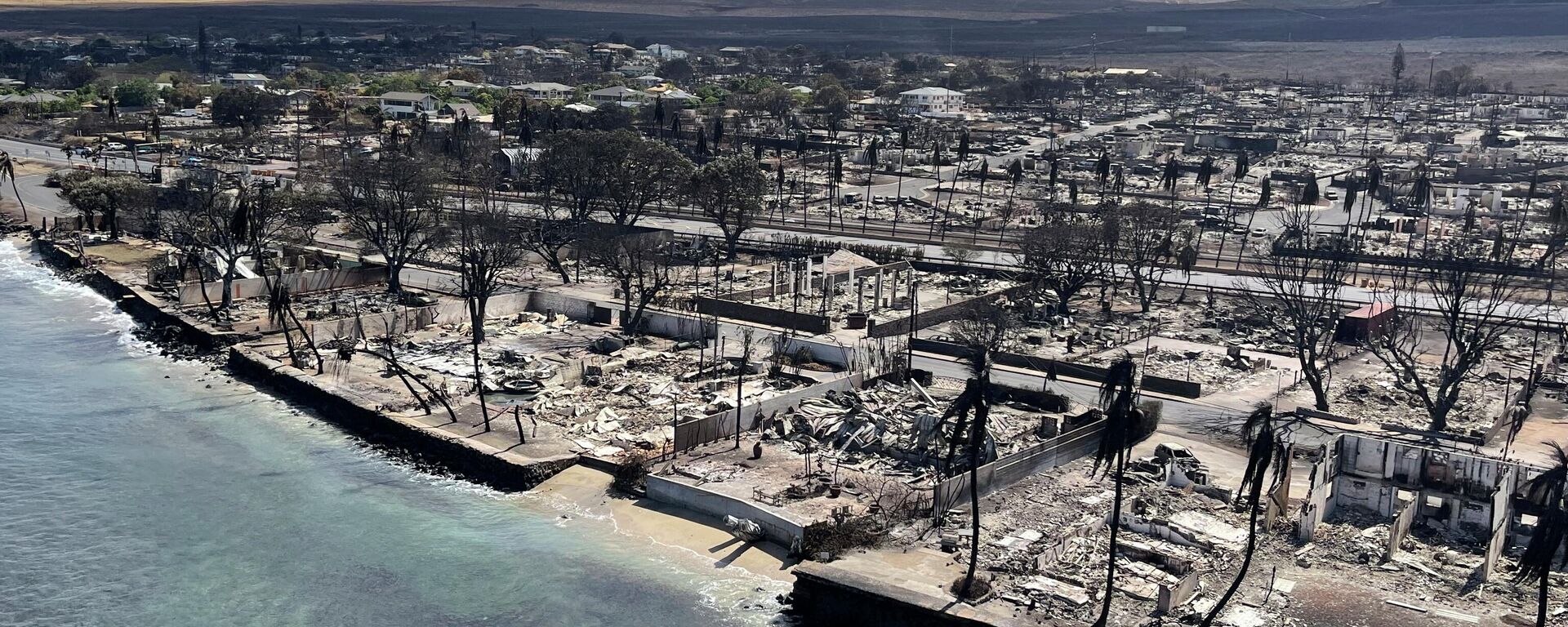 This photo provided by the Hawaii Department of Land and Natural Resources shows burnt areas in Lahaina on the Maui island, Hawaii, Friday, Aug. 11, 2023, following a wildfire. - Sputnik International, 1920, 30.08.2023