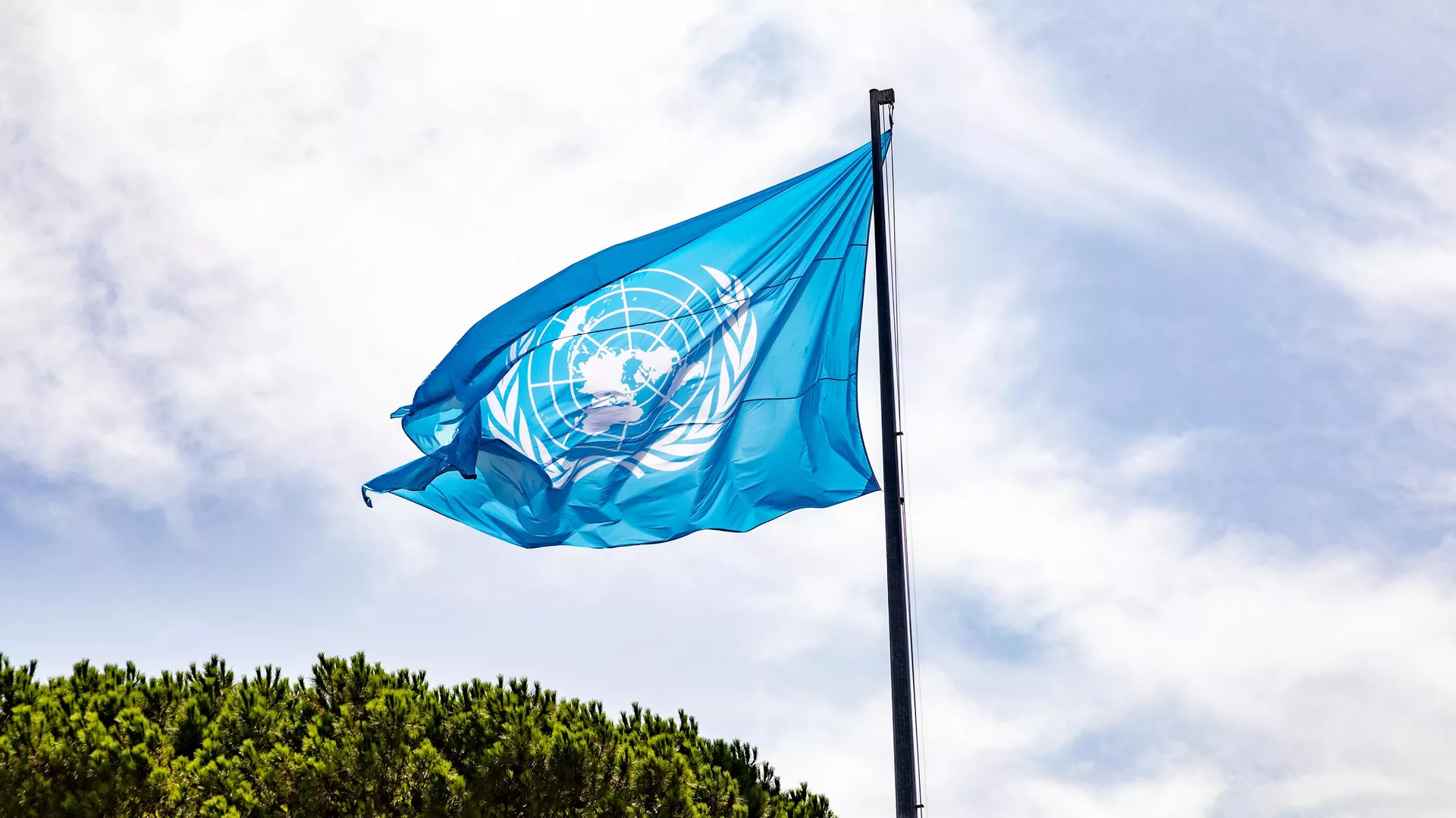Флаг Организации Объединенных Наций в Риме, Италия - Sputnik International, 1920, 09.10.2023