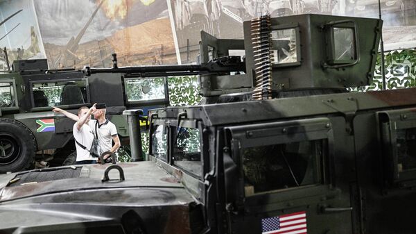 Ukraine's US-provided Hummer armored vehicle on display at Army-2023. File photo - Sputnik International