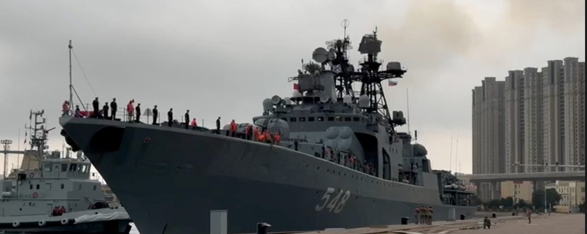 A detachment of the Russian Navy’s Pacific Fleet ships entered the port of Qingdao, China after more than three weeks of joint patrols in the Pacific Ocean - Sputnik International, 1920, 21.08.2023