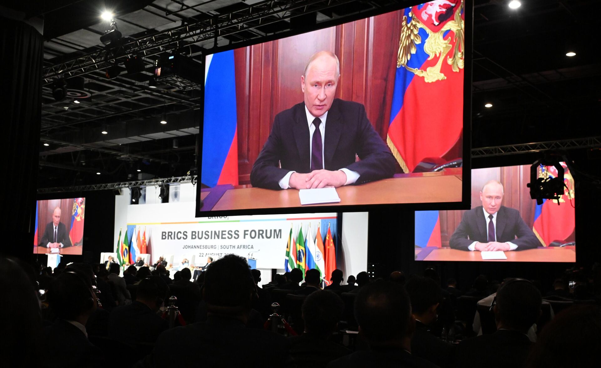 Russian President Putin addresses BRICS summit in South Africa, August 22, 2023. - Sputnik International, 1920, 22.08.2023