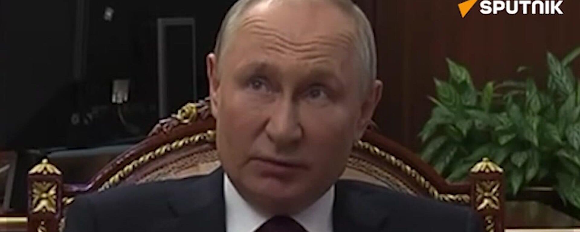 Russian President Vladimir Putin Delivers Speech Regarding the Plane Crash in the Tver Region - Sputnik International, 1920, 24.08.2023