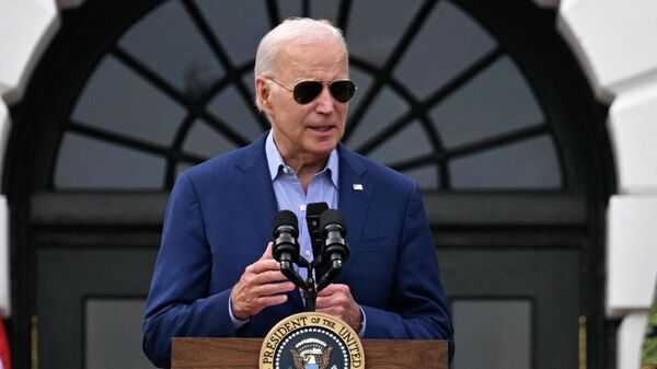 US President Joe Biden speaks on the South Lawn of the White House in Washington, DC, on July 19, 2023. - Sputnik International